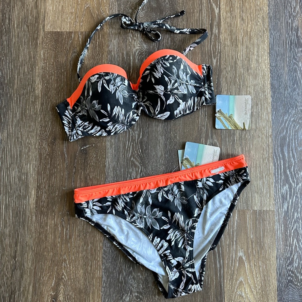 Lascana Sunseeker bikini top 36b and bottoms size 6 womens